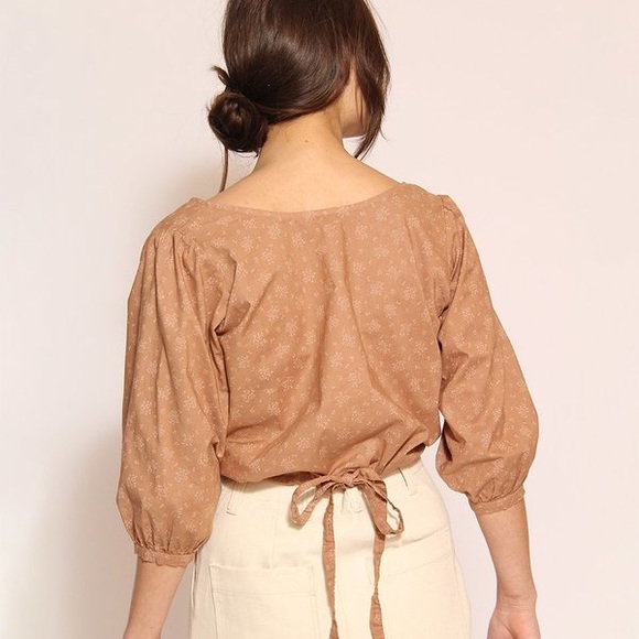esby marie prairie reversible top in pecan size M - Picture 5 of 6